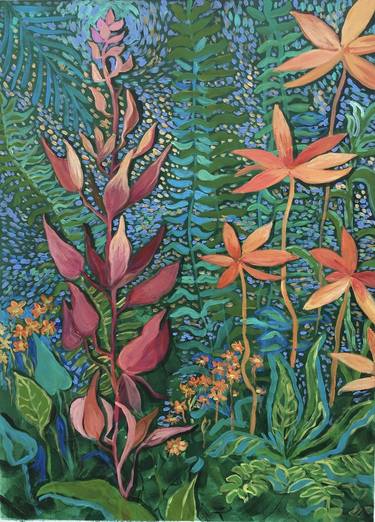 Original Art Nouveau Botanic Paintings by Halyna Petrychenko