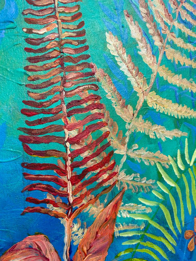 Original Art Deco Botanic Painting by Halyna Petrychenko