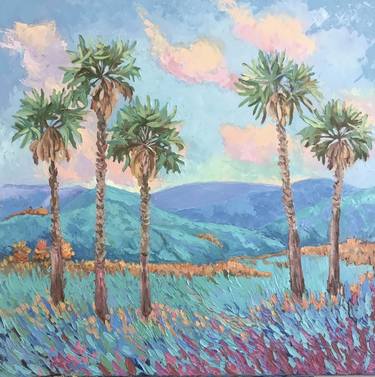 Original Abstract Expressionism Landscape Painting by Halyna Petrychenko