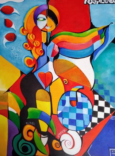 Print of Cubism Fantasy Paintings by Nanda Stefani