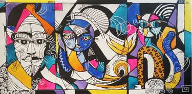 Print of Cubism Culture Paintings by Nanda Stefani