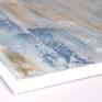 In January there is little snow, through which the gray city asphalt is visible. The work is done with acrylic using a palette knife, varnished. Stretched canvas.