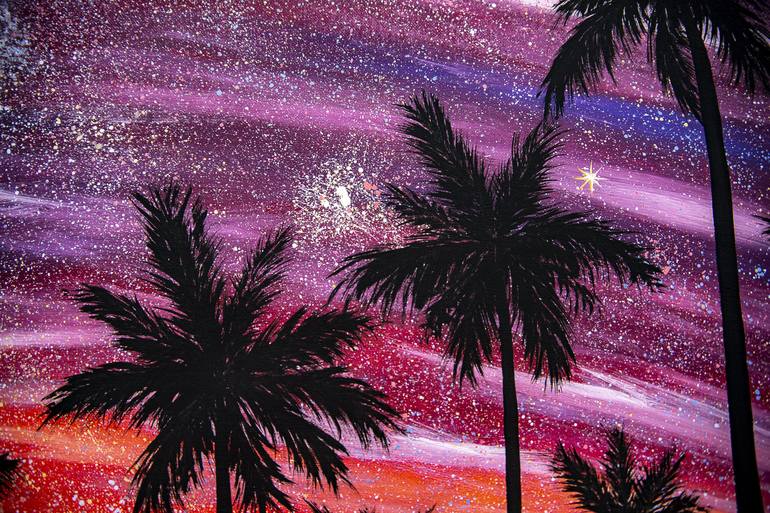 SERENITY AT SUNSET - extra large night landscape, XL, fantastic starlight,  milky way, sky, Easter gift, Xmas gift, wall art Painting by Rimma Savina