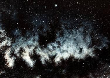 Saatchi Art Artist Rimma Savina; Mixed Media, “HANDS OF SPACE - Giclee print, realistic clouds, Milky Way galaxy” #art