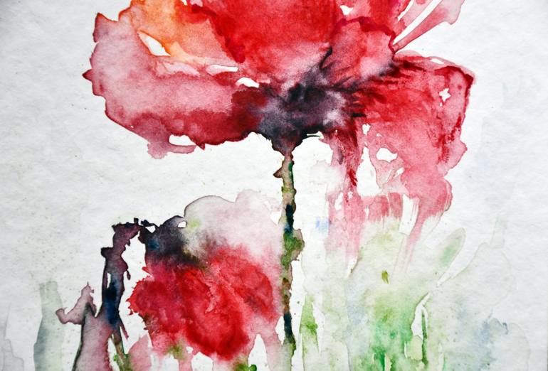 Original Contemporary Floral Painting by Ana Smarz