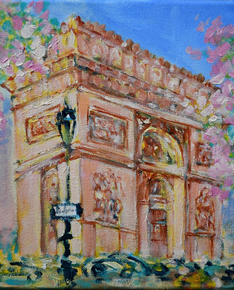 Original Expressionism Architecture Painting by Ana Smarz