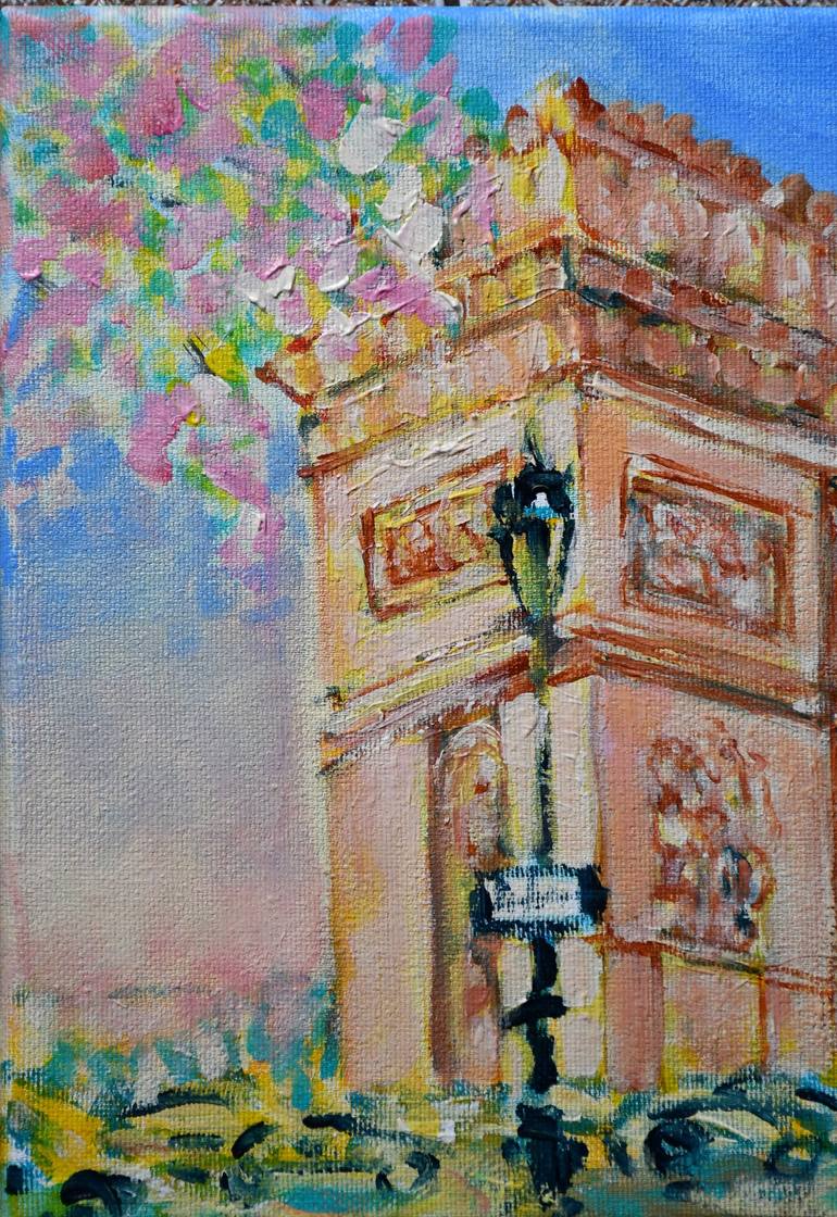 Original Expressionism Architecture Painting by Ana Smarz