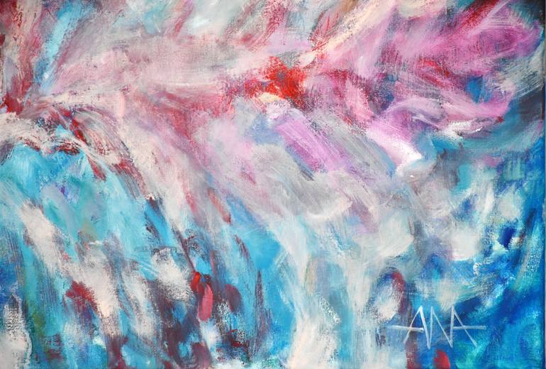 Original Abstract Expressionism Abstract Painting by Jolanta Smarz