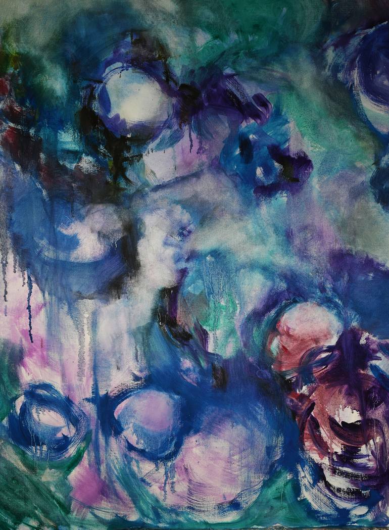 Original Abstract Expressionism Abstract Painting by Jolanta Smarz