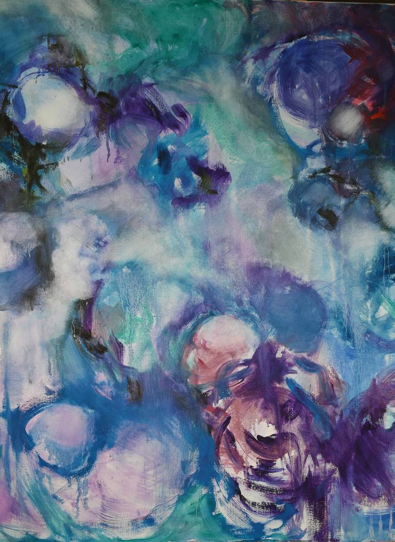 Original Abstract Expressionism Abstract Painting by Jolanta Smarz