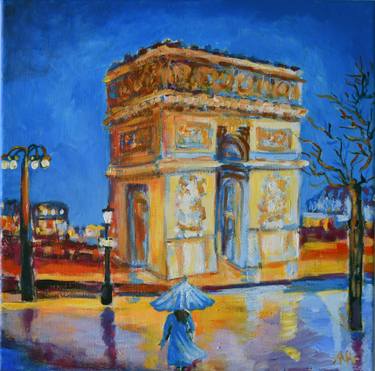 Original Expressionism Architecture Painting by Ana Smarz