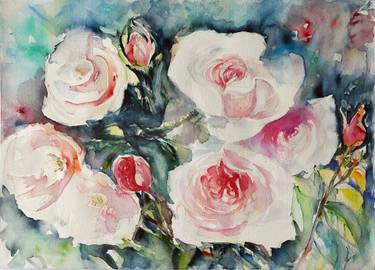 Original Contemporary Floral Painting by Ana Smarz