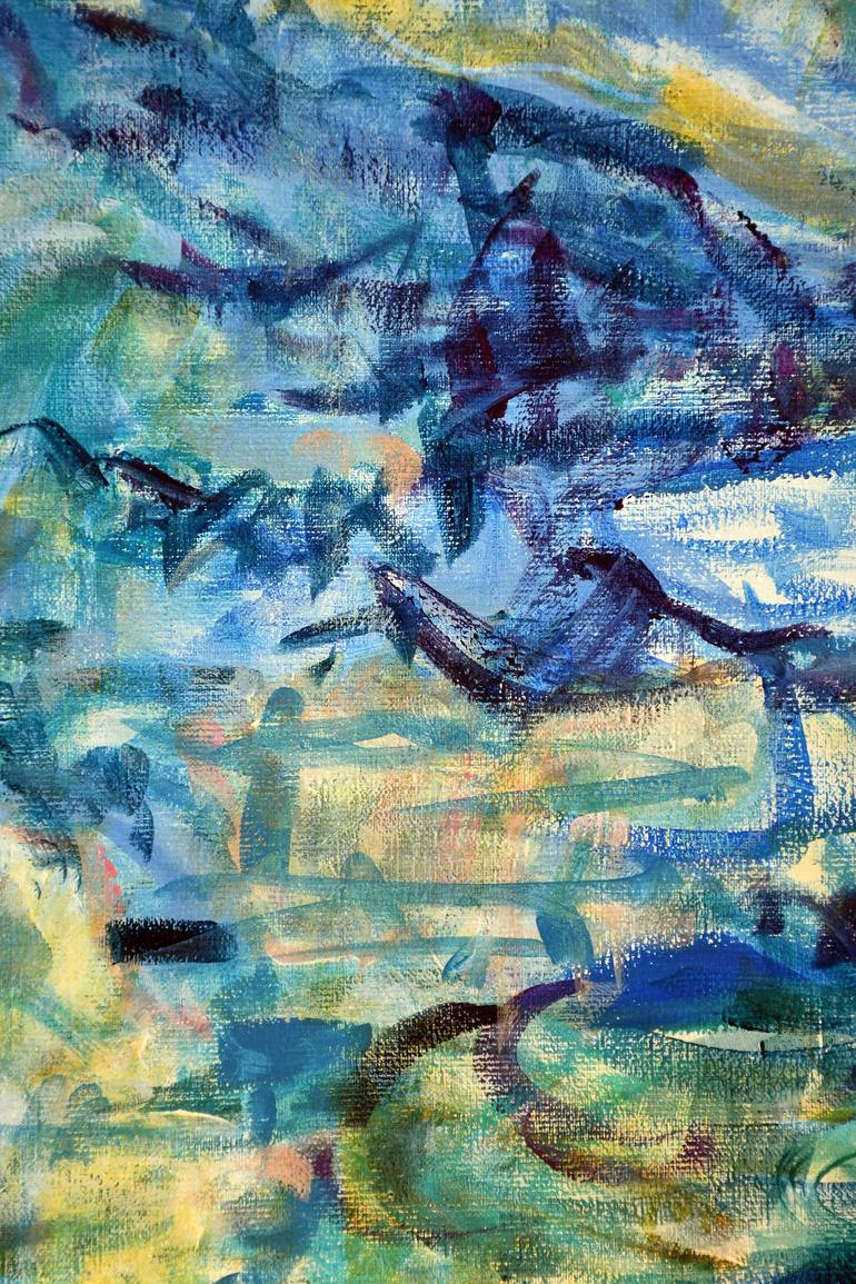 Original Abstract Expressionism Water Painting by Ana Smarz
