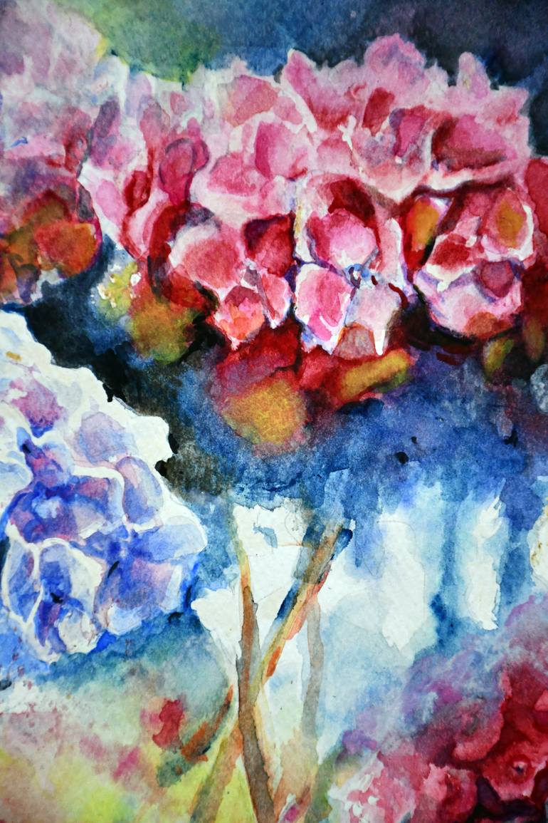 Original Expressionism Floral Painting by Jolanta Smarz