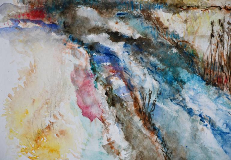 Original Abstract Landscape Painting by Jolanta Smarz