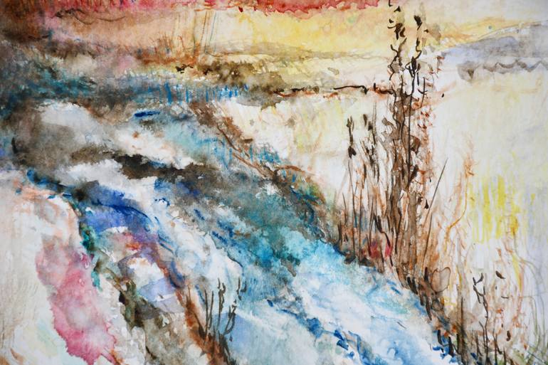 Original Abstract Landscape Painting by Jolanta Smarz