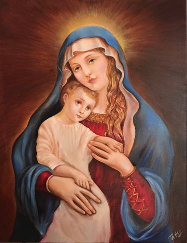 Original Realism Religion Painting by Taty Taty
