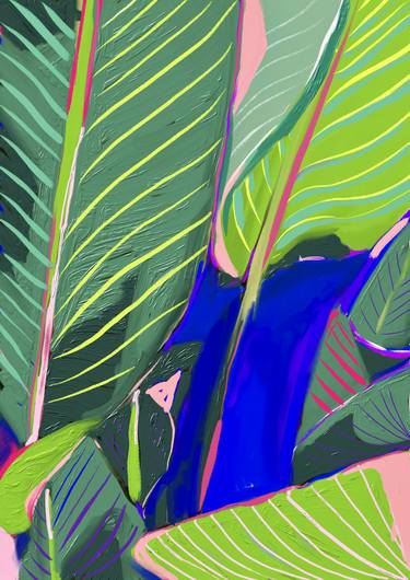 Original Abstract Botanic Paintings by Lucia Sanchez Lara