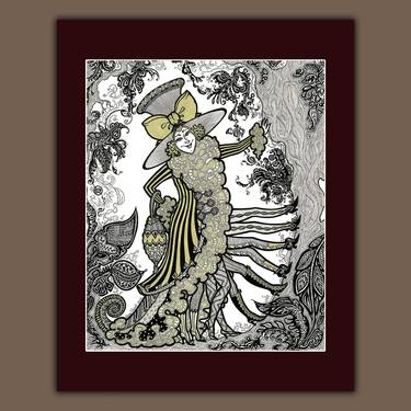 Original Fine Art Fashion Painting by Inna Viriot