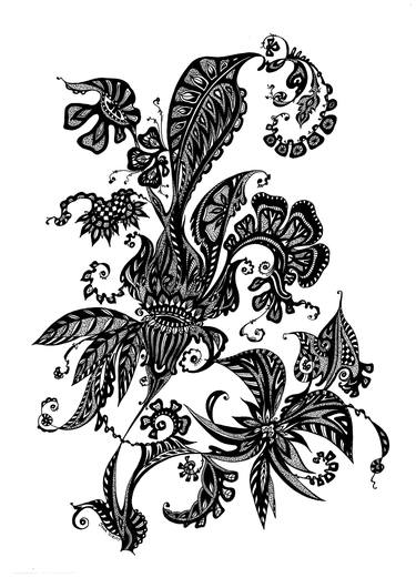 Print of Art Deco Botanic Drawings by Inna Viriot