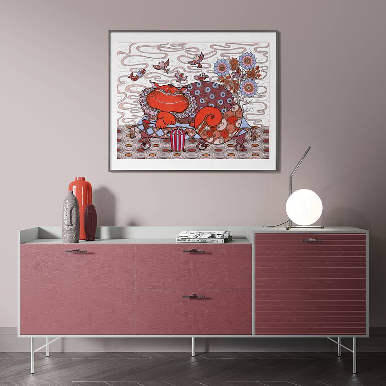 Original Figurative Animal Painting by Inna Viriot