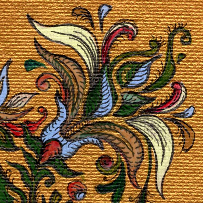 Original Art Deco Floral Painting by Inna Viriot