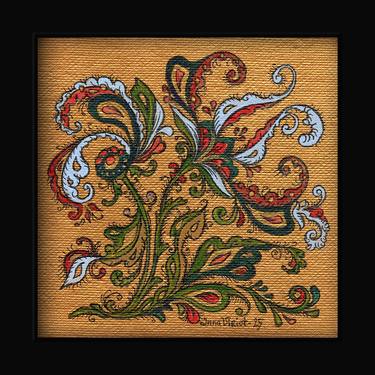 Original Art Deco Floral Paintings by Inna Viriot
