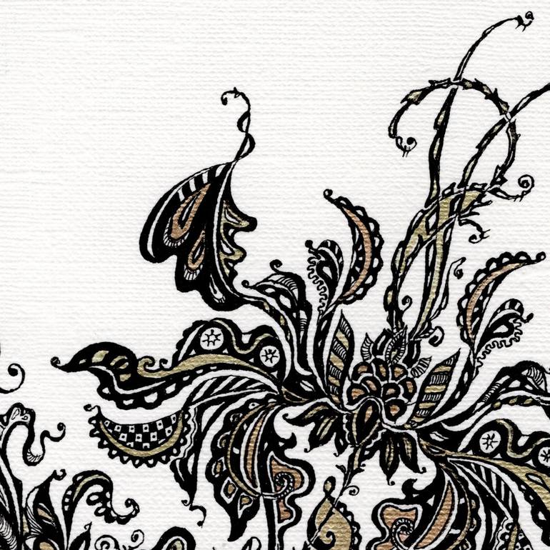 Original Art Deco Botanic Drawing by Inna Viriot