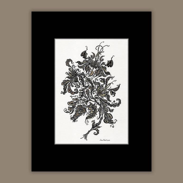 Original Art Deco Botanic Drawing by Inna Viriot
