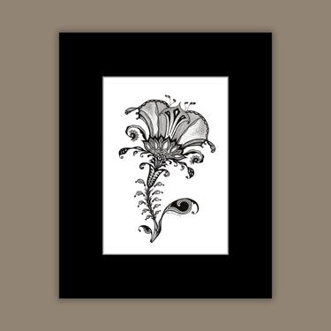 Original Art Deco Botanic Drawings by Inna Viriot