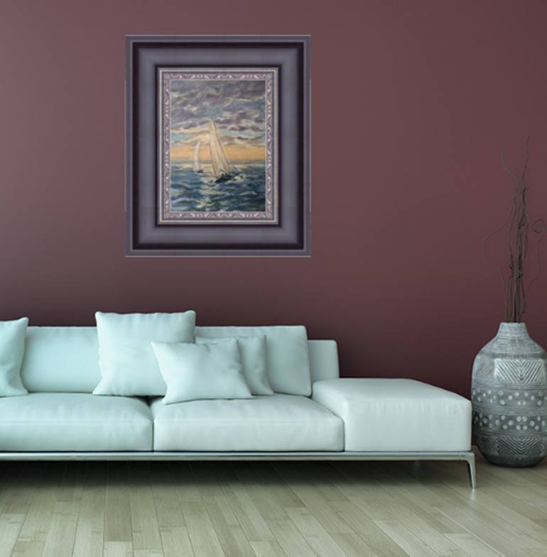 Original Expressionism Seascape Painting by Iryna Oliinyk