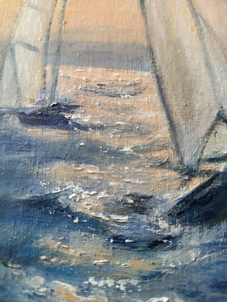 Original Expressionism Seascape Painting by Iryna Oliinyk