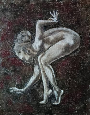Original Abstract Expressionism Nude Painting by Iryna Oliinyk