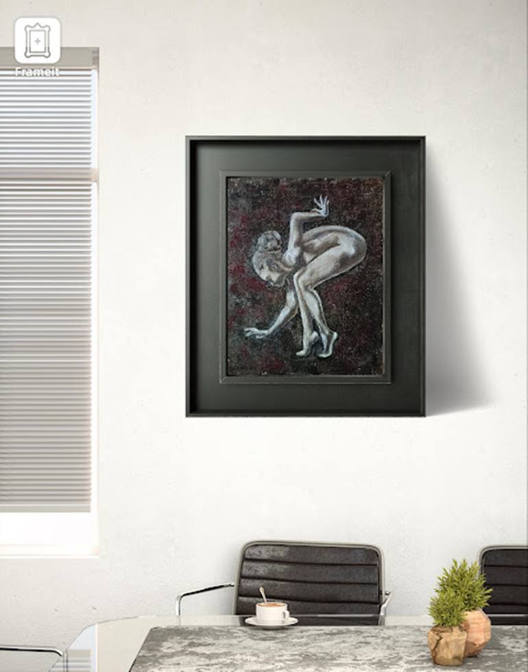 Original Abstract Expressionism Nude Painting by Iryna Oliinyk