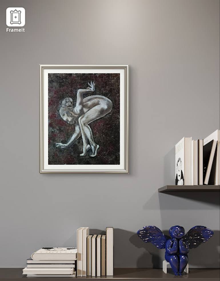 Original Abstract Expressionism Nude Painting by Iryna Oliinyk