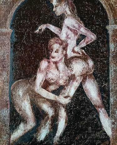 Original Abstract Expressionism Nude Painting by Iryna Oliinyk