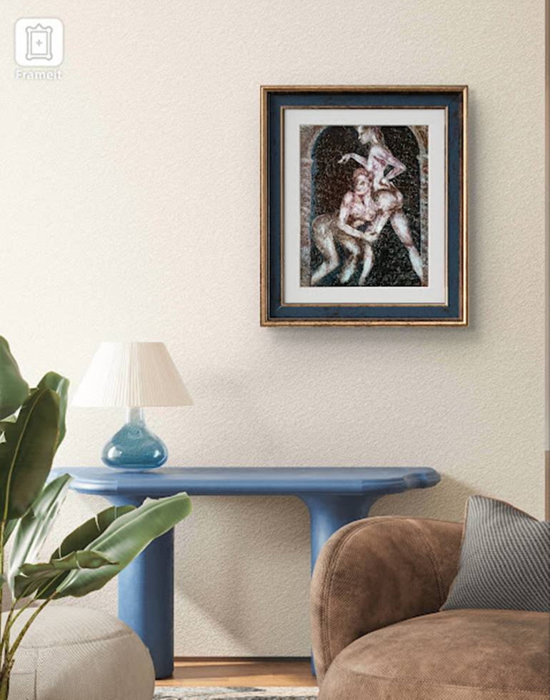 Original Abstract Expressionism Nude Painting by Iryna Oliinyk