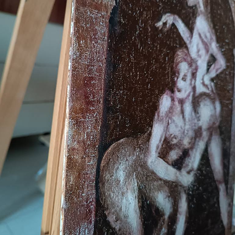 Original Abstract Expressionism Nude Painting by Iryna Oliinyk