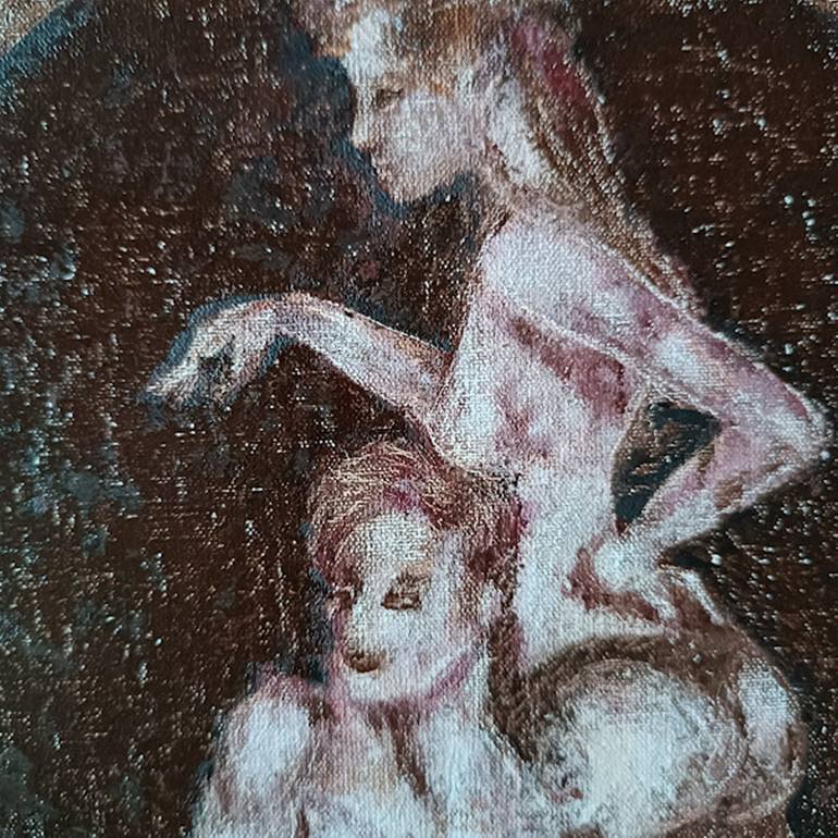 Original Abstract Expressionism Nude Painting by Iryna Oliinyk