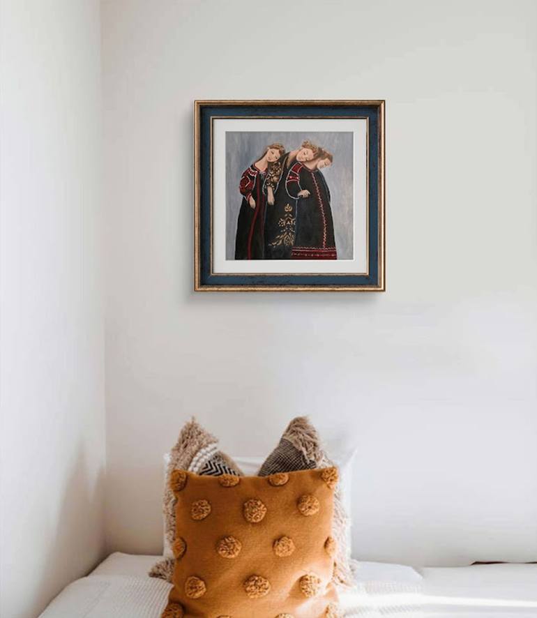 Original Folk Family Painting by Iryna Oliinyk