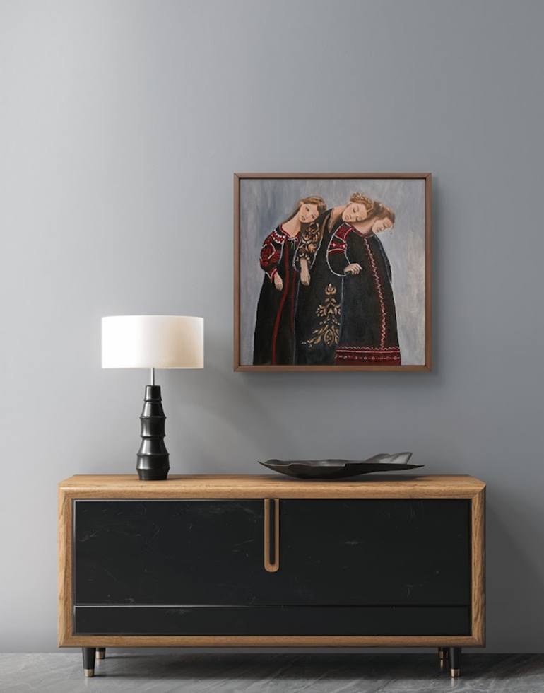 Original Folk Family Painting by Iryna Oliinyk