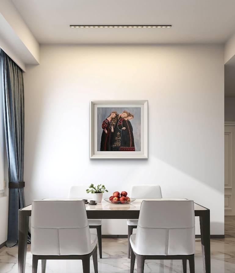 Original Folk Family Painting by Iryna Oliinyk