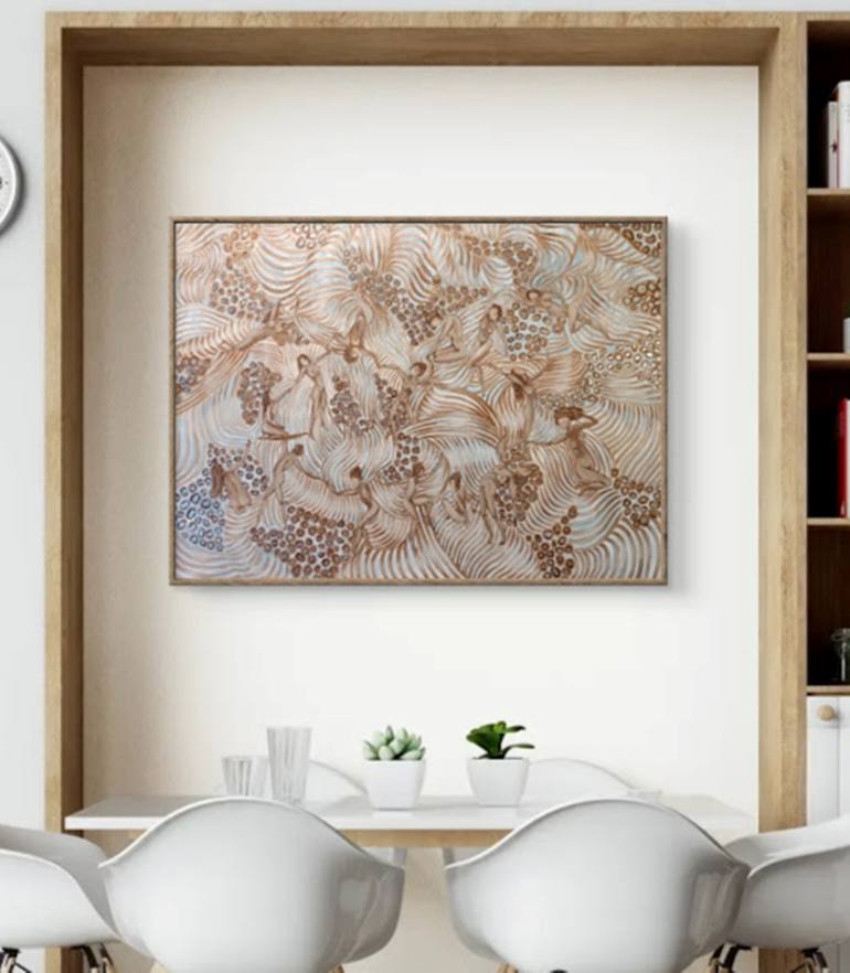 Original Abstract Expressionism Nude Painting by Iryna Oliinyk