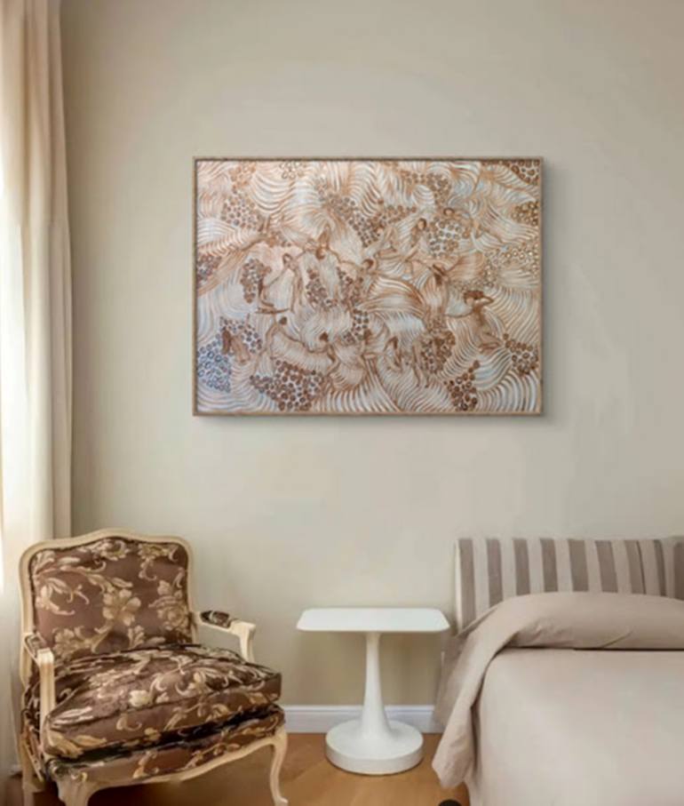 Original Abstract Expressionism Nude Painting by Iryna Oliinyk