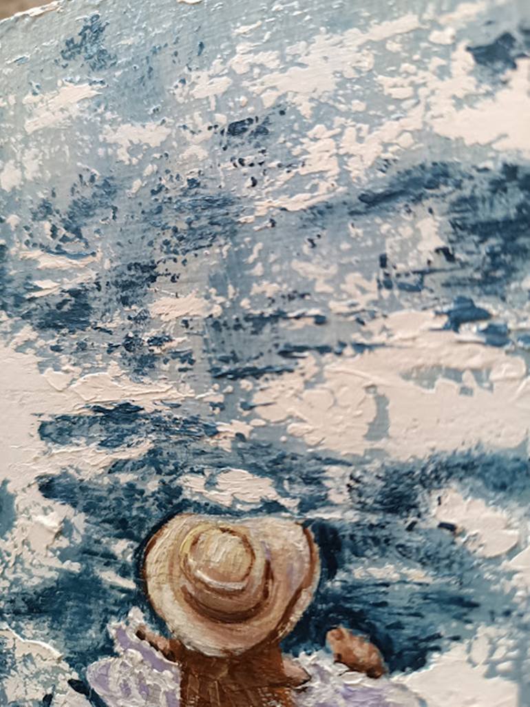 Original Art Deco Beach Painting by Iryna Oliinyk