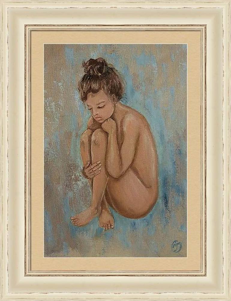 Original Art Deco Erotic Painting by Iryna Oliinyk