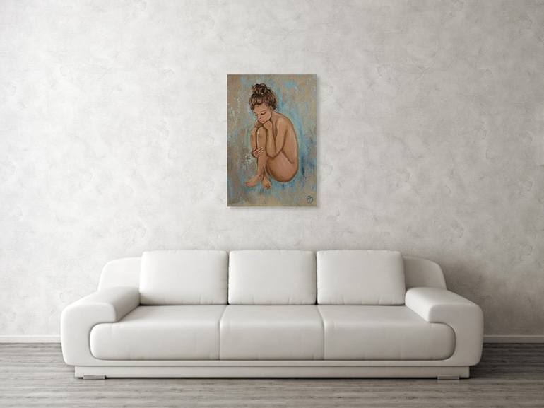 Original Art Deco Erotic Painting by Iryna Oliinyk