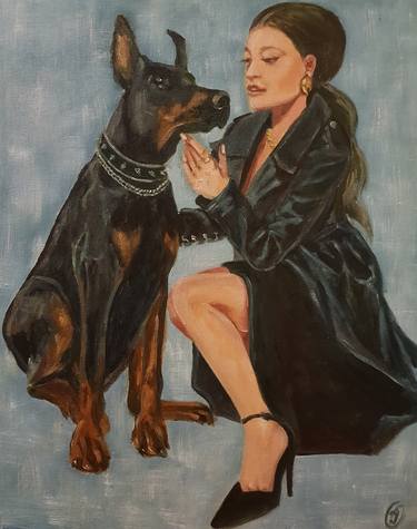 Original Art Deco Animal Paintings by Iryna Oliinyk
