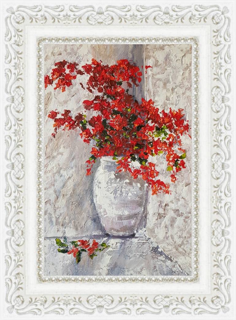 Original Art Deco Botanic Painting by Iryna Oliinyk