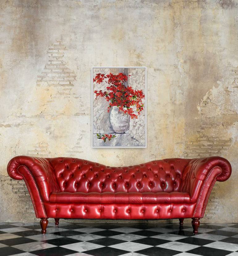 Original Art Deco Botanic Painting by Iryna Oliinyk